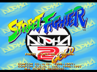 Street Fighter Collection title screen for Playstation